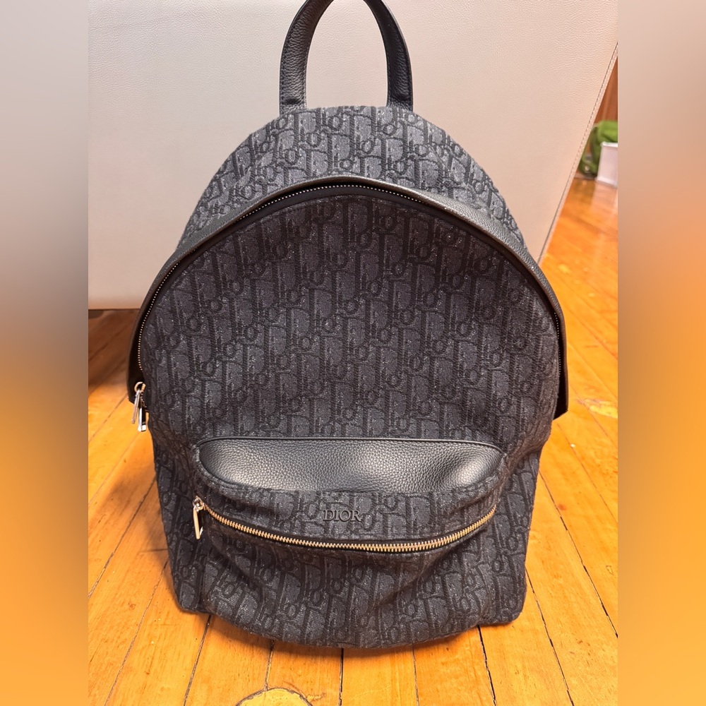 Black Dior Rider Backpack